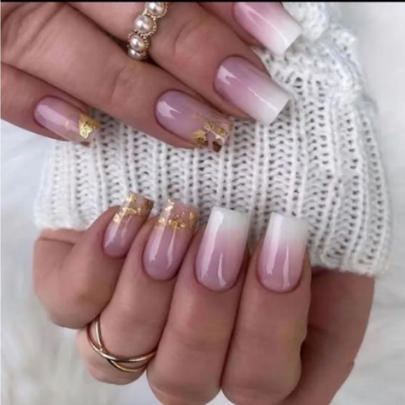 Other - 24 Piece Medium Length Nail Set Pink with